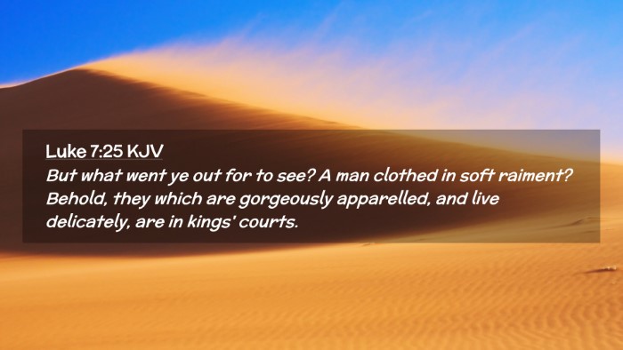 Picture 02 - Luke 7:25 KJV Desktop Wallpaper - But what went ye out for to see? A man clothed in - Desktop Bible Verse Wallpaper