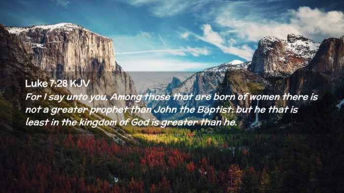 Picture 02 - Luke 7:28 KJV Desktop Wallpaper - For I say unto you, Among those that are born of - Desktop Bible Verse Wallpaper