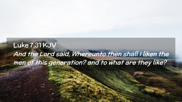 Picture 02 - Luke 7:31 KJV Desktop Wallpaper - And the Lord said, Whereunto then shall I liken - Desktop Bible Verse Wallpaper