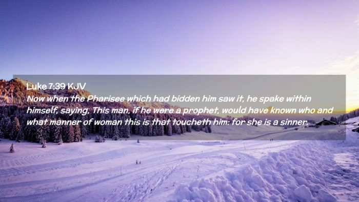 Picture 02 - Luke 7:39 KJV Desktop Wallpaper - Now when the Pharisee which had bidden him saw - Desktop Bible Verse Wallpaper