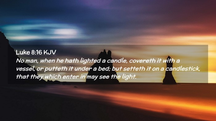 Picture 02 - Luke 8:16 KJV Desktop Wallpaper - No man, when he hath lighted a candle, covereth - Desktop Bible Verse Wallpaper