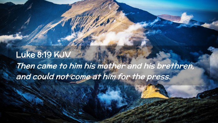 Picture 02 - Luke 8:19 KJV Desktop Wallpaper - Then came to him his mother and his brethren, and - Desktop Bible Verse Wallpaper