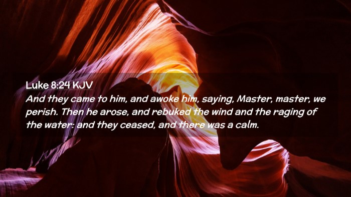 Picture 02 - Luke 8:24 KJV Desktop Wallpaper - And they came to him, and awoke him, saying, - Desktop Bible Verse Wallpaper
