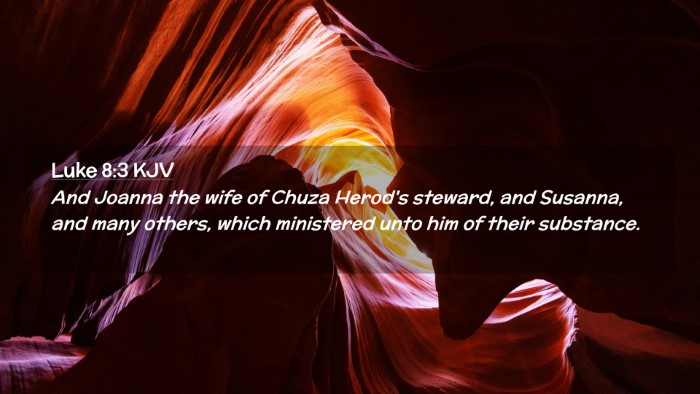 Picture 02 - Luke 8:3 KJV Desktop Wallpaper - And Joanna the wife of Chuza Herod's steward, and - Desktop Bible Verse Wallpaper