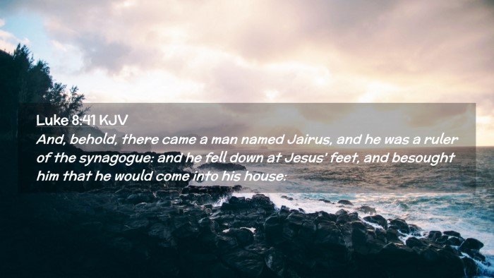 Picture 02 - Luke 8:41 KJV Desktop Wallpaper - And, behold, there came a man named Jairus, and - Desktop Bible Verse Wallpaper