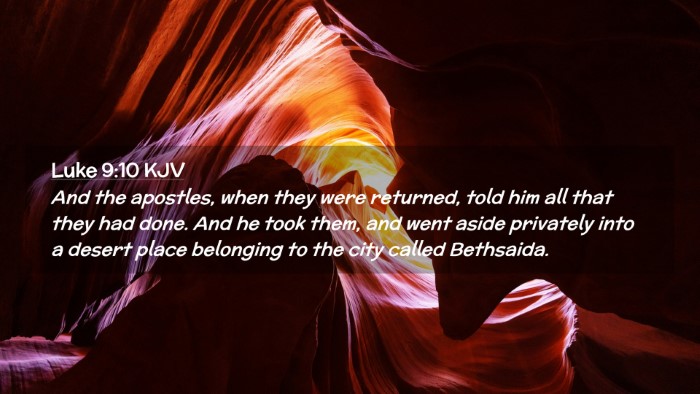 Picture 02 - Luke 9:10 KJV Desktop Wallpaper - And the apostles, when they were returned, told - Desktop Bible Verse Wallpaper