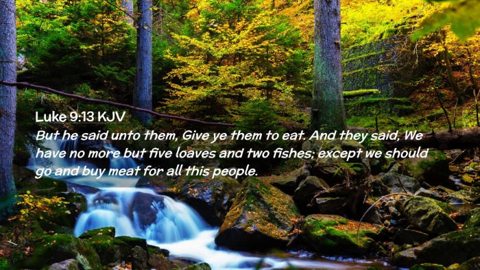Picture 02 - Luke 9:13 KJV Desktop Wallpaper - But he said unto them, Give ye them to eat. And - Desktop Bible Verse Wallpaper