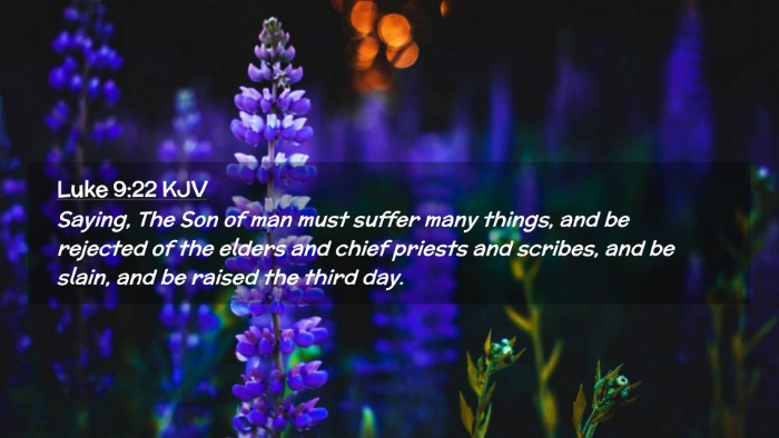 Picture 02 - Luke 9:22 KJV Desktop Wallpaper - Saying, The Son of man must suffer many things, - Desktop Bible Verse Wallpaper