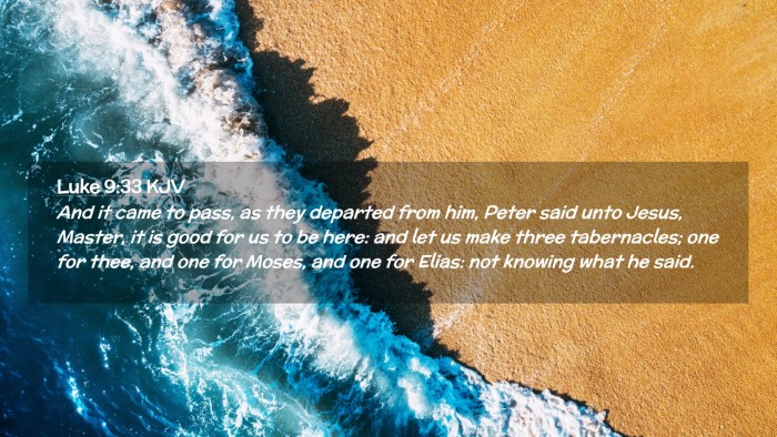 Picture 02 - Luke 9:33 KJV Desktop Wallpaper - And it came to pass, as they departed from him, - Desktop Bible Verse Wallpaper