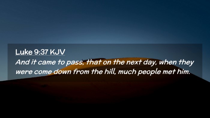 Picture 02 - Luke 9:37 KJV Desktop Wallpaper - And it came to pass, that on the next day, when - Desktop Bible Verse Wallpaper