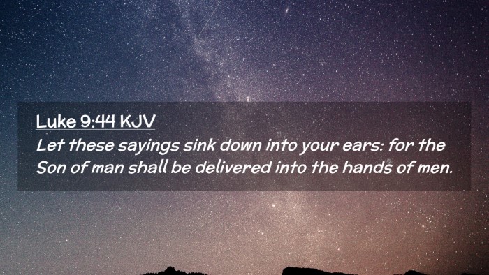 Picture 02 - Luke 9:44 KJV Desktop Wallpaper - Let these sayings sink down into your ears: for - Desktop Bible Verse Wallpaper