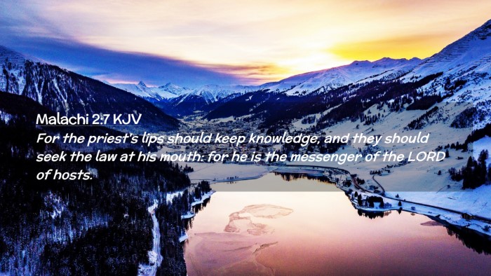 Picture 02 - Malachi 2:7 KJV Desktop Wallpaper - For the priest's lips should keep knowledge, and - Desktop Bible Verse Wallpaper