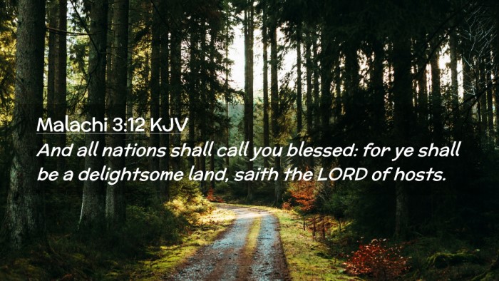 Picture 02 - Malachi 3:12 KJV Desktop Wallpaper - And all nations shall call you blessed: for ye - Desktop Bible Verse Wallpaper