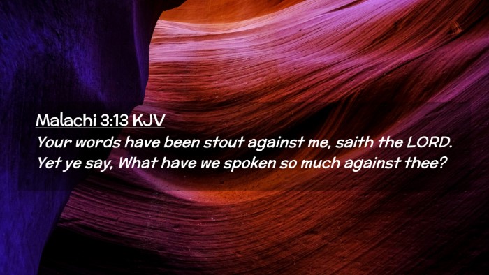 Picture 02 - Malachi 3:13 KJV Desktop Wallpaper - Your words have been stout against me, saith the - Desktop Bible Verse Wallpaper