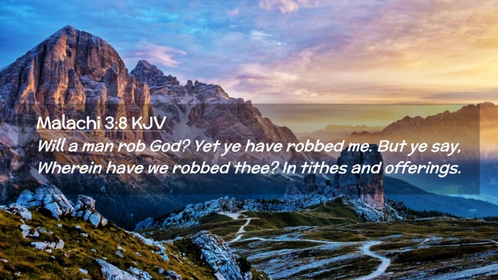 Picture 02 - Malachi 3:8 KJV Desktop Wallpaper - Will a man rob God? Yet ye have robbed me. But ye - Desktop Bible Verse Wallpaper