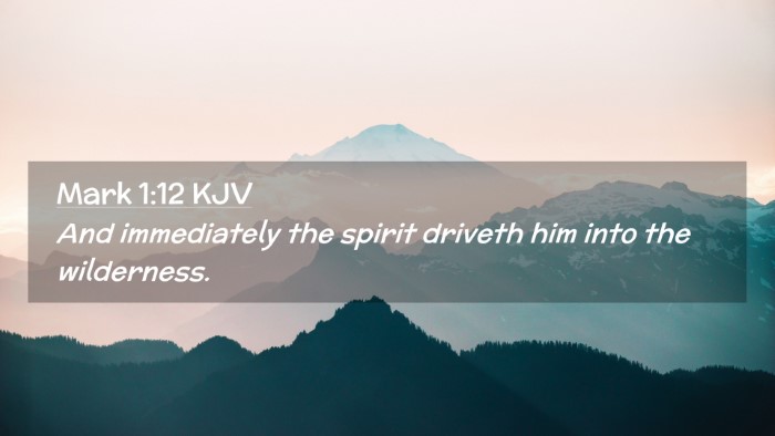 Picture 02 - Mark 1:12 KJV Desktop Wallpaper - And immediately the spirit driveth him into the - Desktop Bible Verse Wallpaper