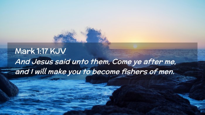 Picture 02 - Mark 1:17 KJV Desktop Wallpaper - And Jesus said unto them, Come ye after me, and I - Desktop Bible Verse Wallpaper