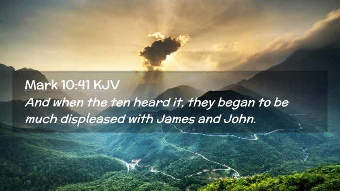 Picture 02 - Mark 10:41 KJV Desktop Wallpaper - And when the ten heard it, they began to be much - Desktop Bible Verse Wallpaper