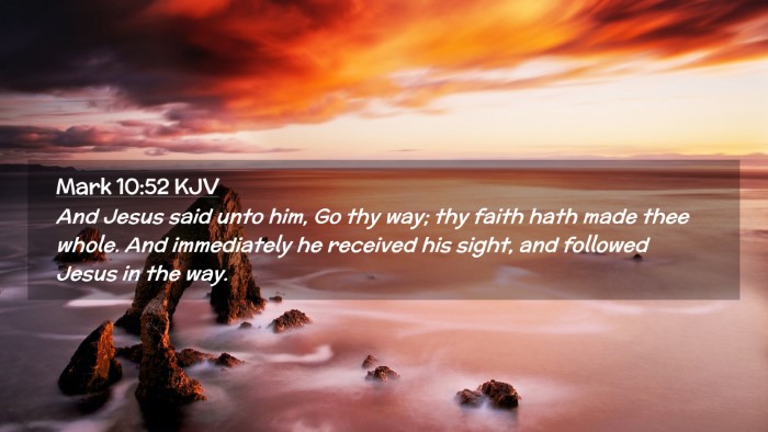 Picture 02 - Mark 10:52 KJV Desktop Wallpaper - And Jesus said unto him, Go thy way; thy faith - Desktop Bible Verse Wallpaper