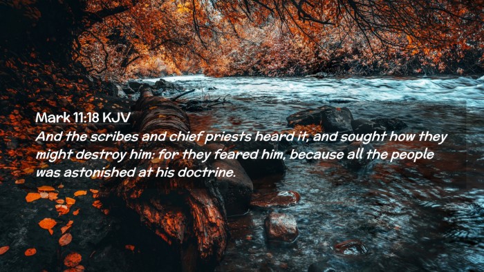 Picture 02 - Mark 11:18 KJV Desktop Wallpaper - And the scribes and chief priests heard it, and - Desktop Bible Verse Wallpaper