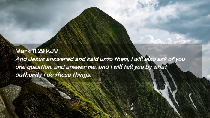 Picture 02 - Mark 11:29 KJV Desktop Wallpaper - And Jesus answered and said unto them, I will - Desktop Bible Verse Wallpaper