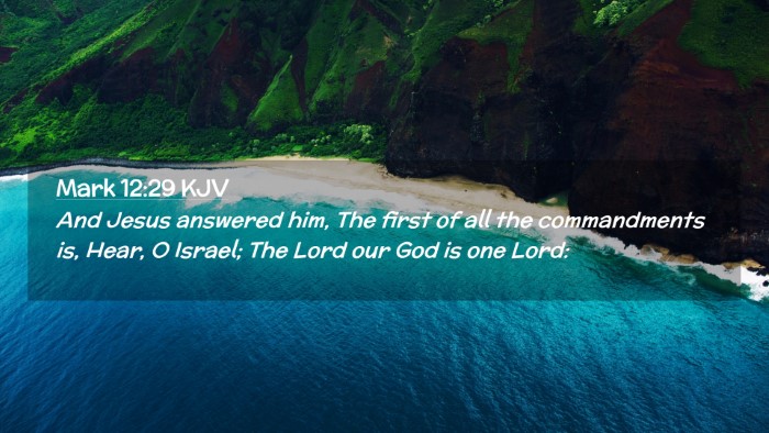 Picture 02 - Mark 12:29 KJV Desktop Wallpaper - And Jesus answered him, The first of all the - Desktop Bible Verse Wallpaper
