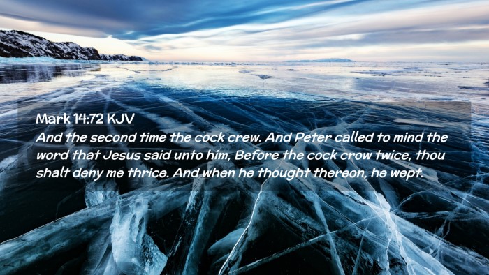 Picture 02 - Mark 14:72 KJV Desktop Wallpaper - And the second time the cock crew. And Peter - Desktop Bible Verse Wallpaper