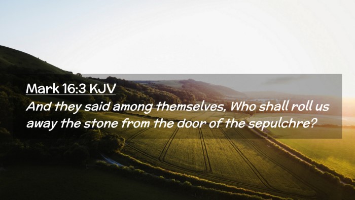 Picture 02 - Mark 16:3 KJV Desktop Wallpaper - And they said among themselves, Who shall roll us - Desktop Bible Verse Wallpaper