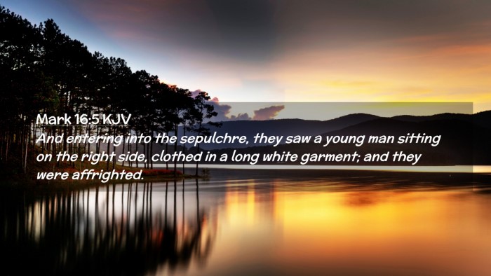 Picture 02 - Mark 16:5 KJV Desktop Wallpaper - And entering into the sepulchre, they saw a young - Desktop Bible Verse Wallpaper
