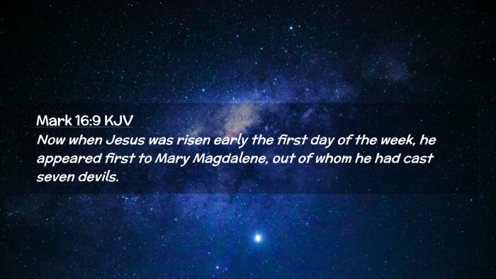 Picture 02 - Mark 16:9 KJV Desktop Wallpaper - Now when Jesus was risen early the first day of - Desktop Bible Verse Wallpaper