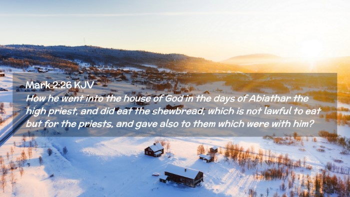 Picture 02 - Mark 2:26 KJV Desktop Wallpaper - How he went into the house of God in the days of - Desktop Bible Verse Wallpaper