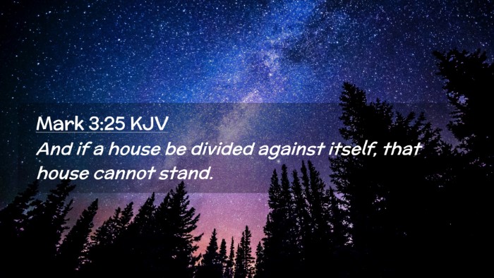 Picture 02 - Mark 3:25 KJV Desktop Wallpaper - And if a house be divided against itself, that - Desktop Bible Verse Wallpaper
