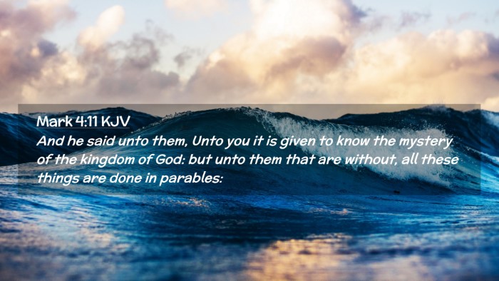 Picture 02 - Mark 4:11 KJV Desktop Wallpaper - And he said unto them, Unto you it is given to - Desktop Bible Verse Wallpaper