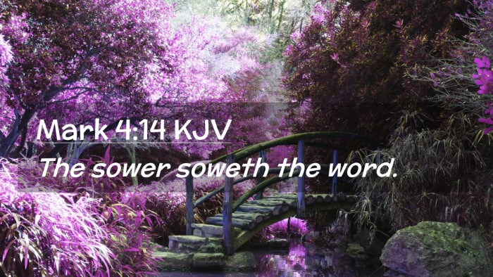 Picture 02 - Mark 4:14 KJV Desktop Wallpaper - The sower soweth the - Desktop Bible Verse Wallpaper