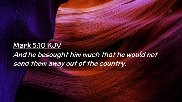 Picture 02 - Mark 5:10 KJV Desktop Wallpaper - And he besought him much that he would not send - Desktop Bible Verse Wallpaper