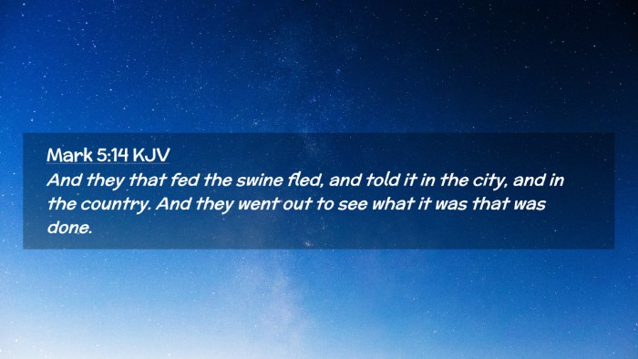 Picture 02 - Mark 5:14 KJV Desktop Wallpaper - And they that fed the swine fled, and told it in - Desktop Bible Verse Wallpaper