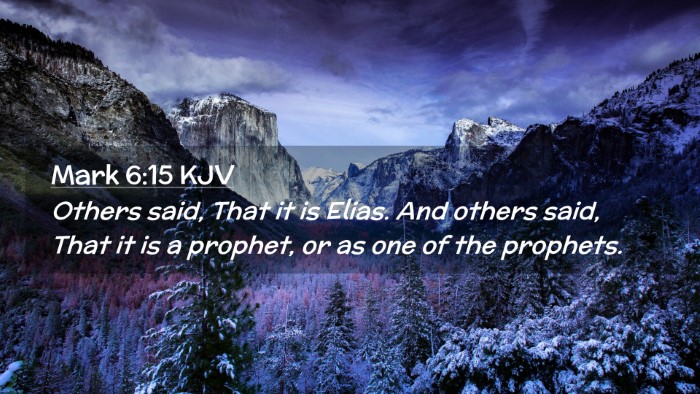 Picture 02 - Mark 6:15 KJV Desktop Wallpaper - Others said, That it is Elias. And others said, - Desktop Bible Verse Wallpaper