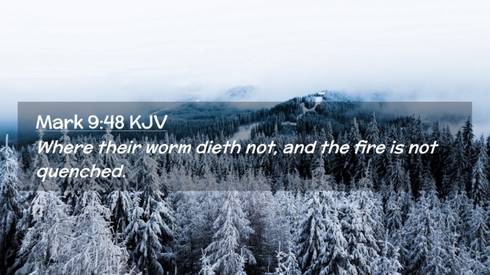 Picture 02 - Mark 9:48 KJV Desktop Wallpaper - Where their worm dieth not, and the fire is not - Desktop Bible Verse Wallpaper