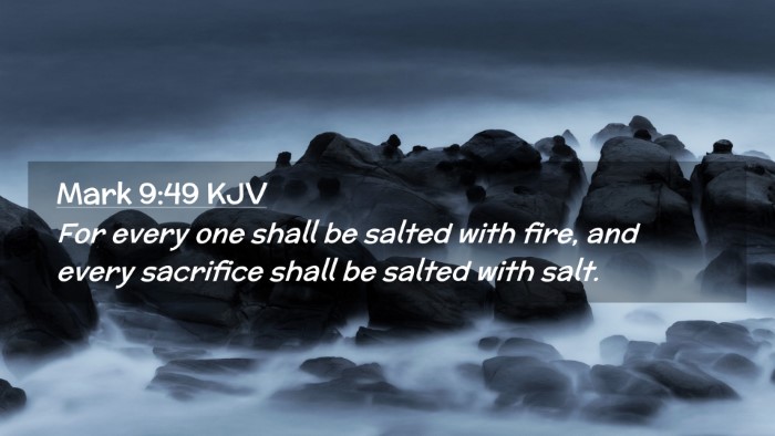 Picture 02 - Mark 9:49 KJV Desktop Wallpaper - For every one shall be salted with fire, and - Desktop Bible Verse Wallpaper