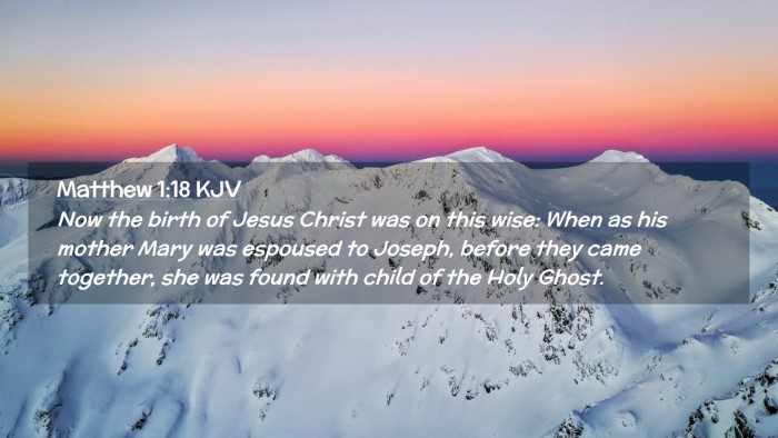 Picture 02 - Matthew 1:18 KJV Desktop Wallpaper - Now the birth of Jesus Christ was on this wise: - Desktop Bible Verse Wallpaper
