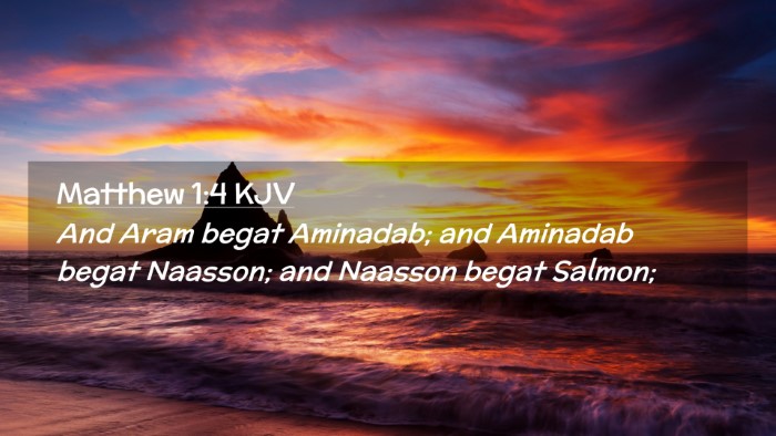 Picture 02 - Matthew 1:4 KJV Desktop Wallpaper - And Aram begat Aminadab; and Aminadab begat - Desktop Bible Verse Wallpaper