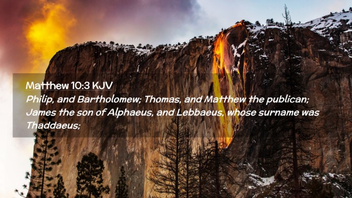 Picture 02 - Matthew 10:3 KJV Desktop Wallpaper - Philip, and Bartholomew; Thomas, and Matthew the - Desktop Bible Verse Wallpaper