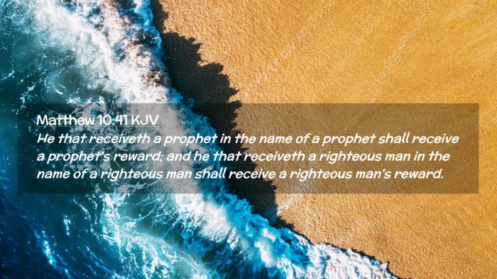 Picture 02 - Matthew 10:41 KJV Desktop Wallpaper - He that receiveth a prophet in the name of a - Desktop Bible Verse Wallpaper