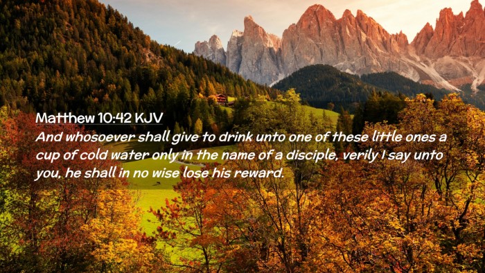 Picture 02 - Matthew 10:42 KJV Desktop Wallpaper - And whosoever shall give to drink unto one of - Desktop Bible Verse Wallpaper