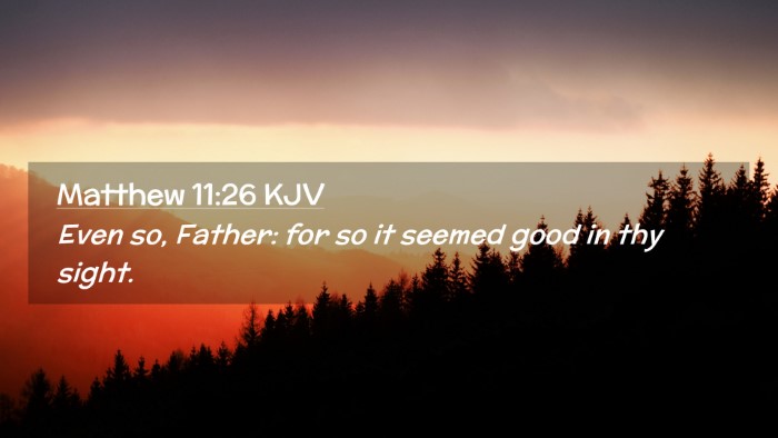 Picture 02 - Matthew 11:26 KJV Desktop Wallpaper - Even so, Father: for so it seemed good in thy - Desktop Bible Verse Wallpaper