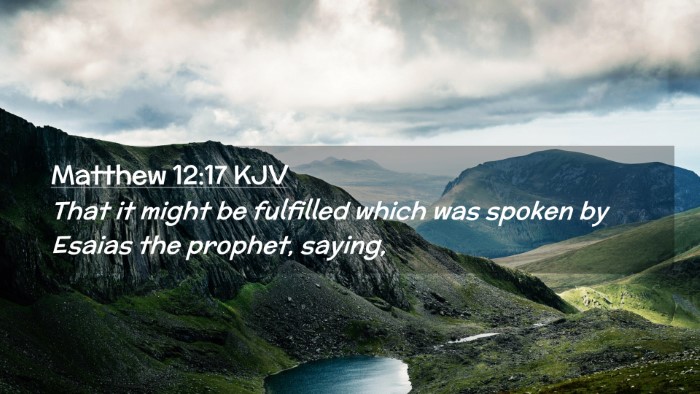 Picture 02 - Matthew 12:17 KJV Desktop Wallpaper - That it might be fulfilled which was spoken by - Desktop Bible Verse Wallpaper
