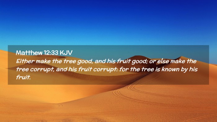 Picture 02 - Matthew 12:33 KJV Desktop Wallpaper - Either make the tree good, and his fruit good; or - Desktop Bible Verse Wallpaper