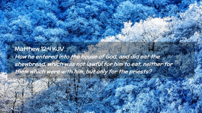 Picture 02 - Matthew 12:4 KJV Desktop Wallpaper - How he entered into the house of God, and did eat - Desktop Bible Verse Wallpaper