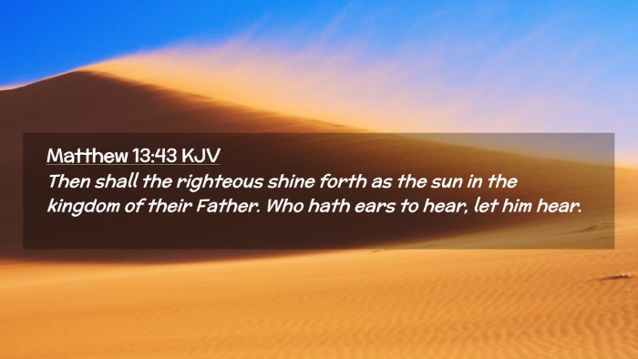 Picture 02 - Matthew 13:43 KJV Desktop Wallpaper - Then shall the righteous shine forth as the sun - Desktop Bible Verse Wallpaper