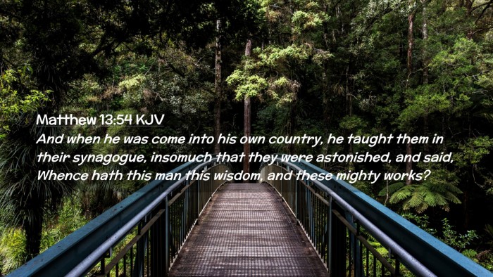 Picture 02 - Matthew 13:54 KJV Desktop Wallpaper - And when he was come into his own country, he - Desktop Bible Verse Wallpaper